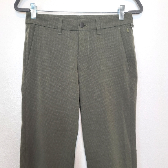 LULULEMON Men's Commission Slim Pants Olive Green Size 28 - Picture 3 of 8